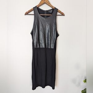 Aritzia Wilfred Free Elin Dress Faux Leather Sheath Dress womens Sz M Evening 